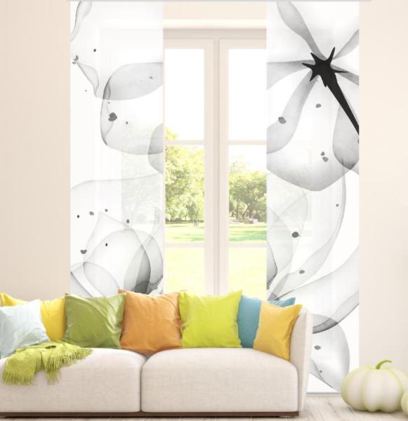 Schiebevorhang mit Kunstmotiv modern